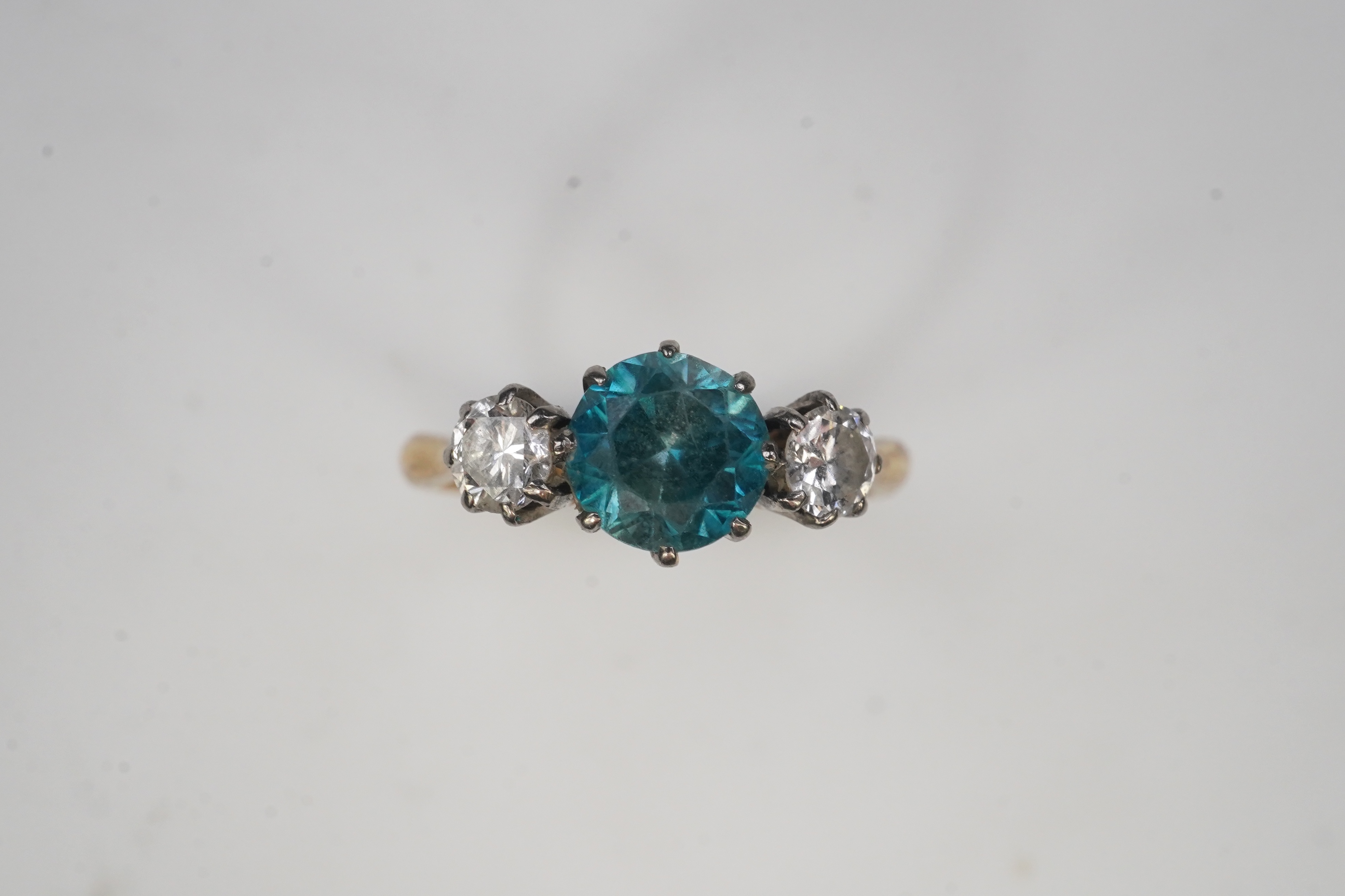 A zircon and diamond ring